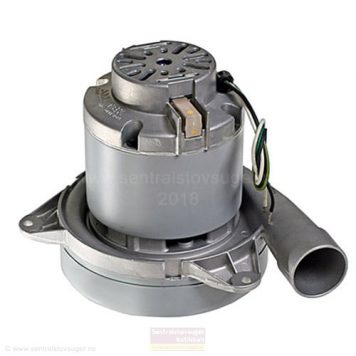 Motor for sentralstøvsugere med 2-stegs turbin med konsentrert utblåsning 18,5cm viftehus - Ametek 119918-00